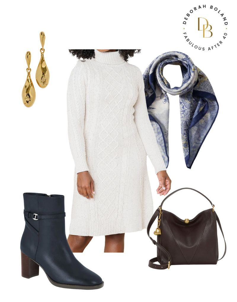 When you want warmth without sacrificing style. A soft white sweater dress and booties is my go-to for days when I want to feel pulled together but still comfy.

#LTKSeasonal #LTKootd #LTKOver40