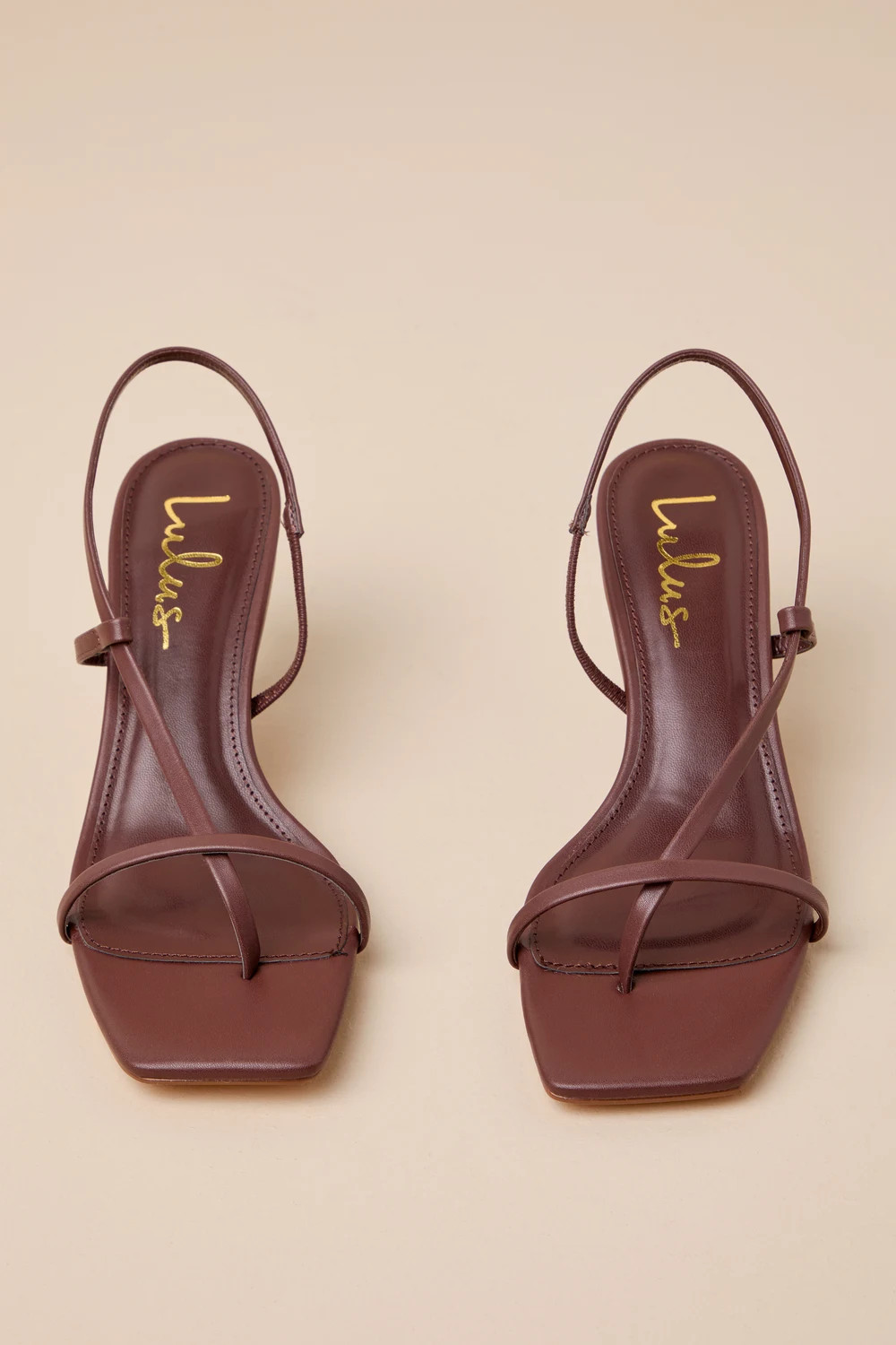 Toinette Brown Strappy Slingback High Heel Sandals | Lulus