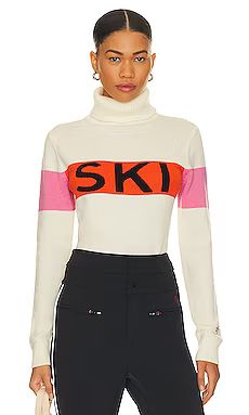 Perfect Moment Ski Sweater II in Snow White & Red Orange Rainbow from Revolve.com | Revolve Clothing (Global)