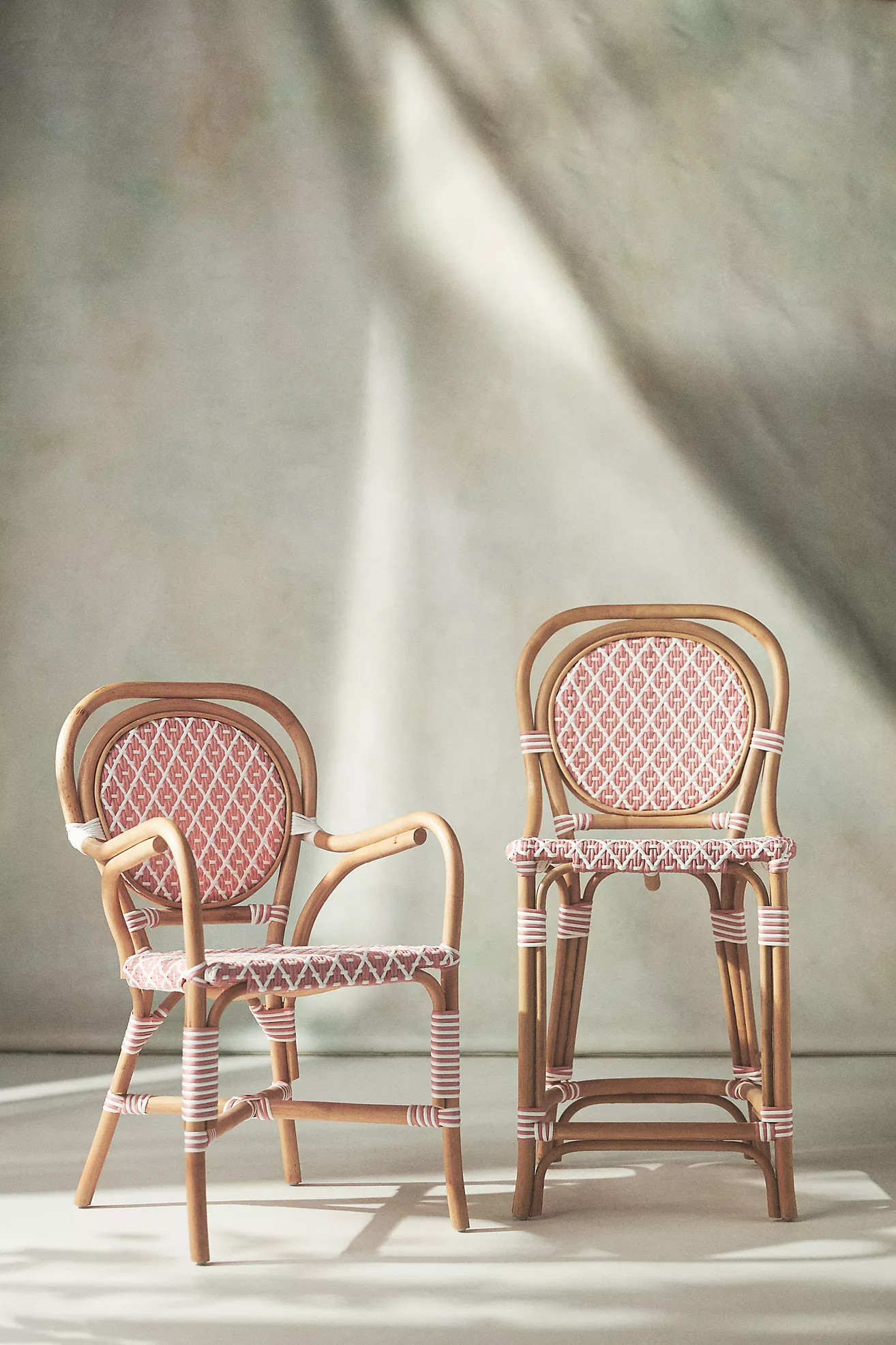 Coastal Rattan Bistro Chairs, Set of 2 | Anthropologie (US)