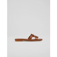 Casper Tan Leather Flats, Tan | L.K. Bennett (UK)