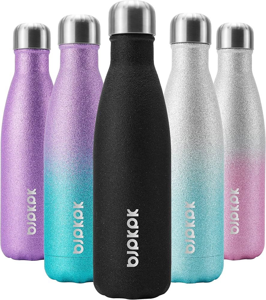 BJPKPK Insulated Water Bottles -17oz/500ml -Stainless Steel Water Bottles,Sports Water Bottles Ke... | Amazon (US)