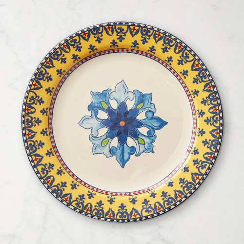 Sicily Ceramic Dinner Plates, Set of 4, Yellow Rim | Williams-Sonoma