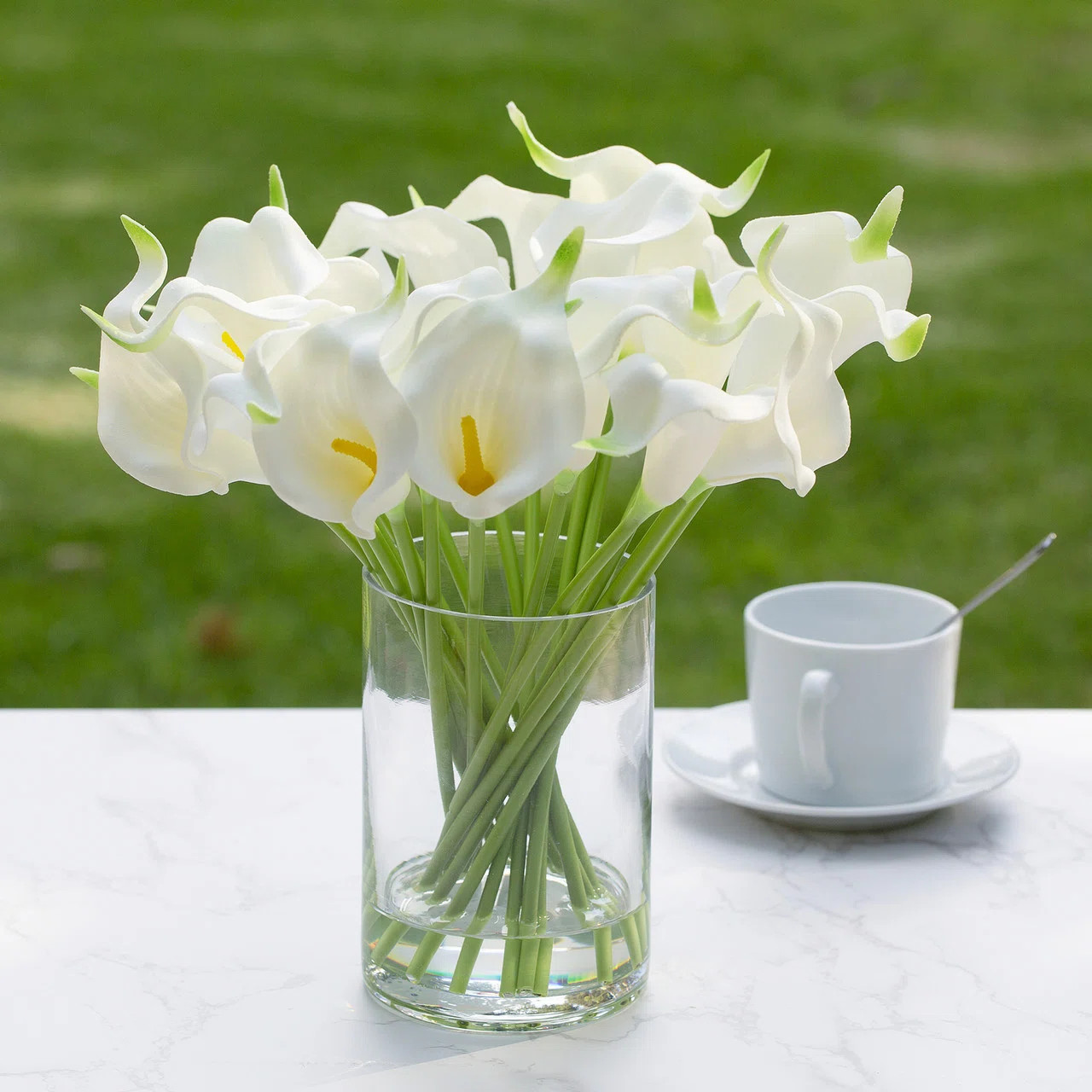 20pcs Artificial Real Touch Calla Lily Flower Arrangement | Wayfair North America