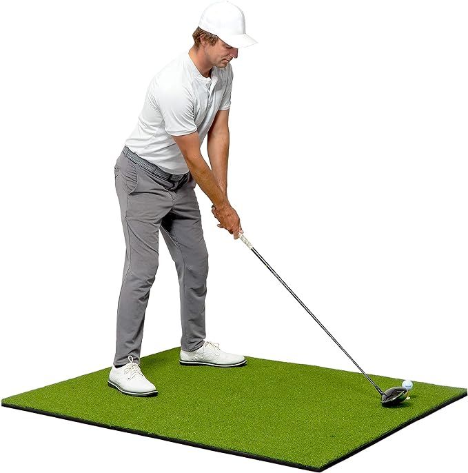 GoSports Golf Hitting Mat - ELITE 5' x 5' Size - 15mm Artificial Turf Mat for Indoor/Outdoor Prac... | Amazon (US)