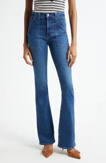 Veronica Beard Beverly High Waist Skinny Flare Jeans | Nordstrom | Nordstrom