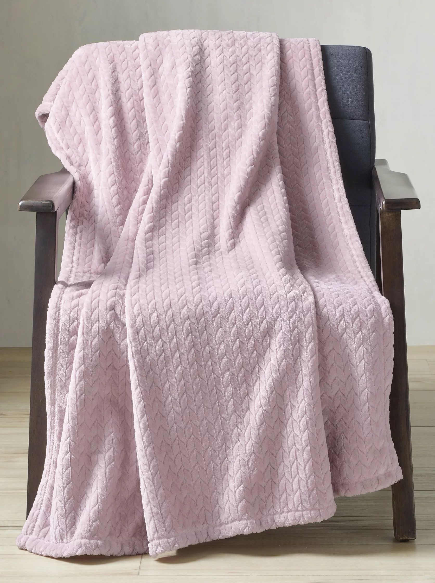 Better Homes & Gardens Oversized Velvet Plush Throw-Blanket, 50" X 72", Ballet Slipper | Walmart (US)