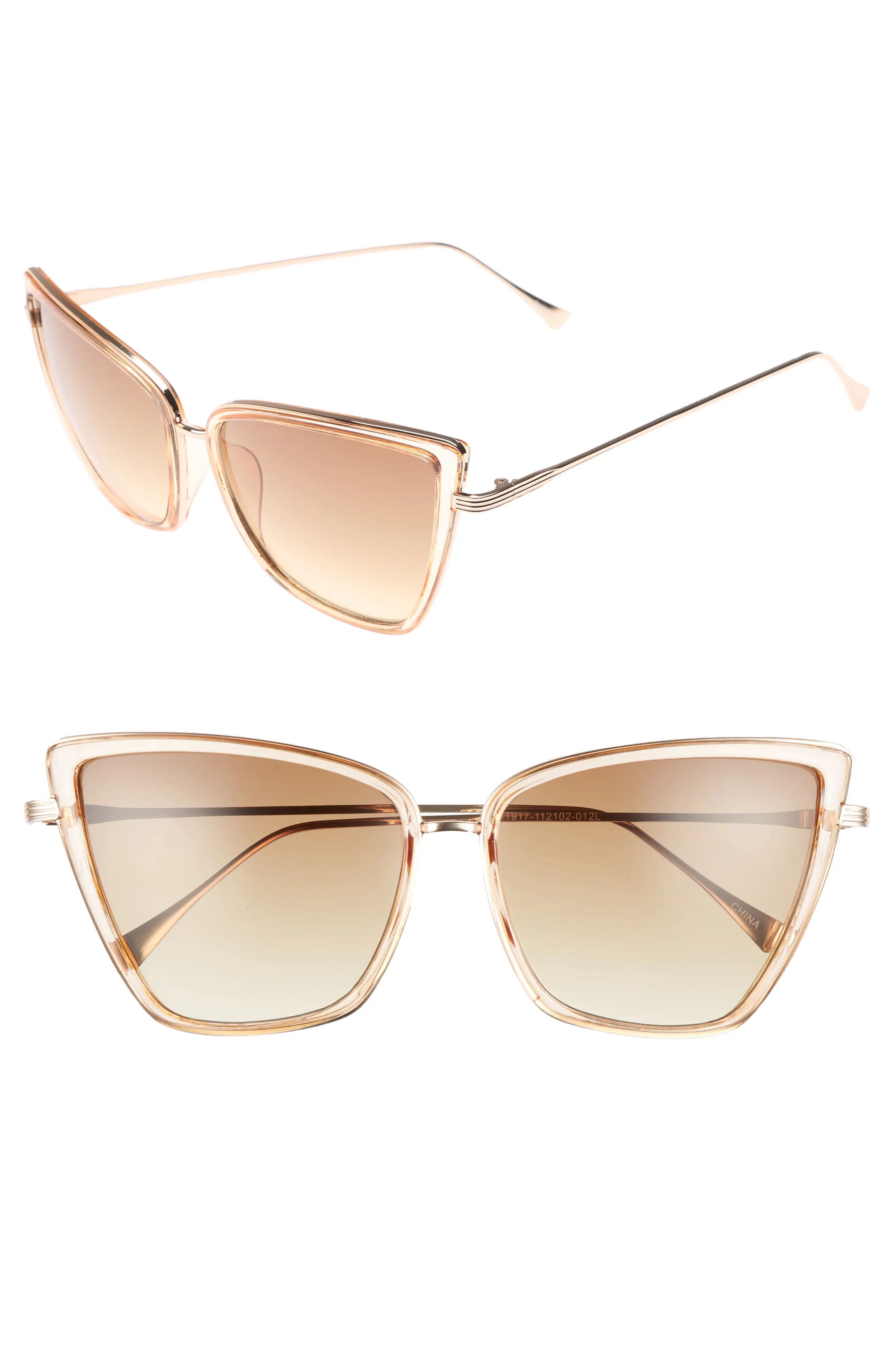 55mm Cat Eye Sunglasses | Nordstrom