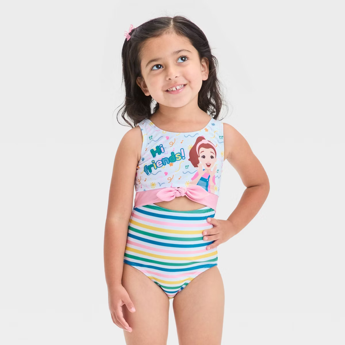 Toddler Girls' Ms. Rachel Cutout Bow One Piece Swimsuit | Target