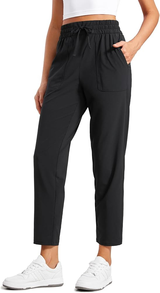CRZ YOGA Lightweight Ankle Pants for Women 7/8 Casual Lounge Travel Work Trousers with Pockets | Amazon (US)
