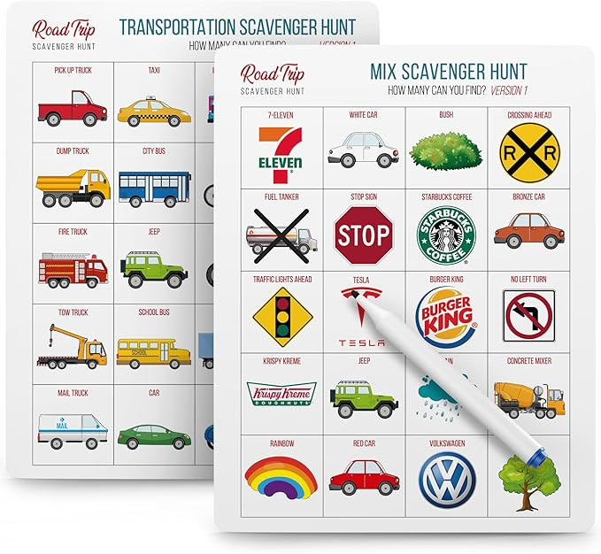 WELL BALANCED Car Bingo - Road Trip Essentials: Car Activities and Games for Kids Ages 4-8 | Amazon (US)