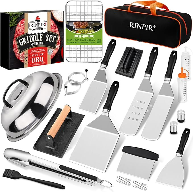 33PCS Griddle Accessories Kit for Blackstone, Flat Top Grill Accessories Tools with Cooling Rack,... | Amazon (US)