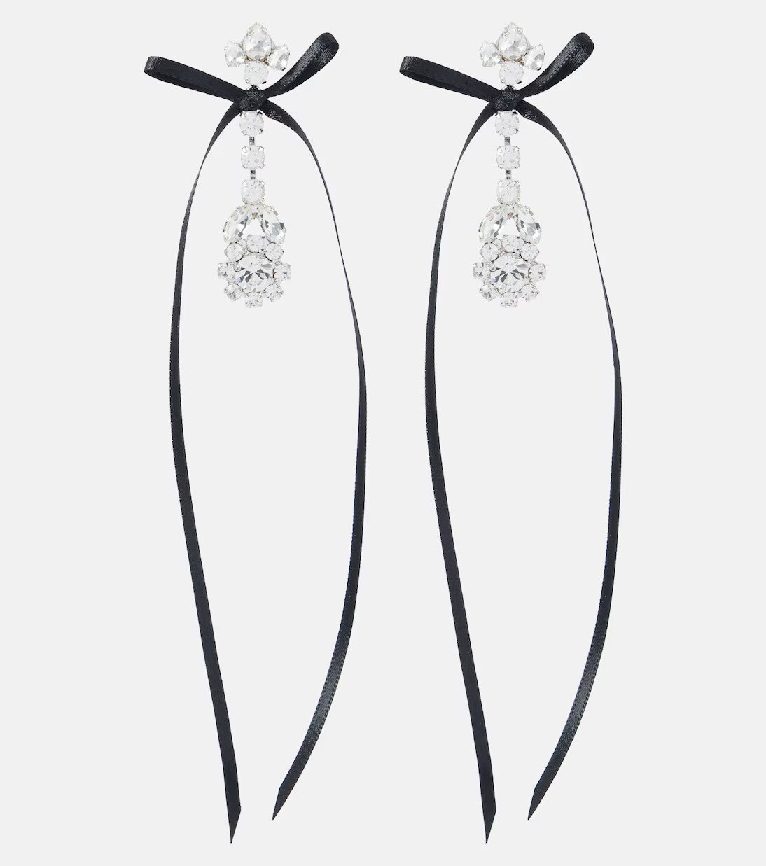 Bow-detail embellished drop earrings | Mytheresa (INTL)