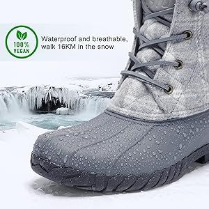 STQ Duck Boots for Women Waterproof Winter Boots Quilted Snow Boots | Amazon (US)