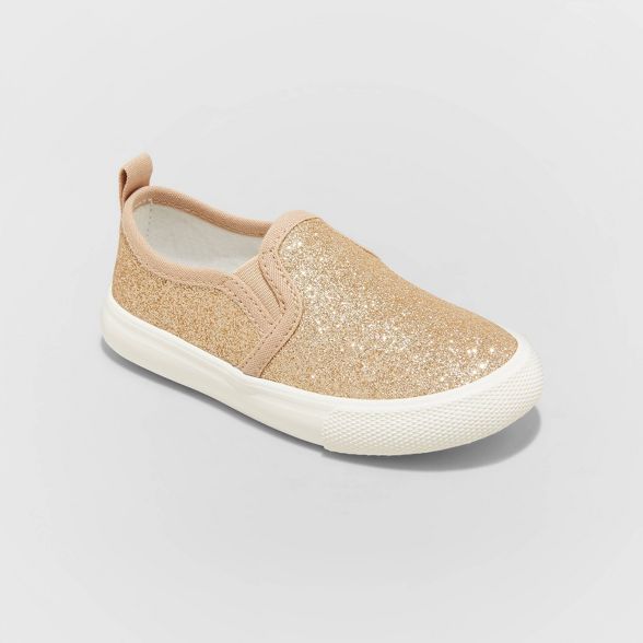 Toddler Girls' Madigan Slip-On Glitter Apparel Sneakers - Cat & Jack™ | Target