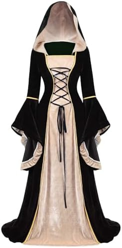 YEAXLUD Vampire Cute Halloween Costume for Woman Renaissance Medieval Evil Queen Dress Women's Wi... | Amazon (US)