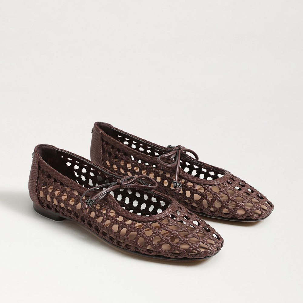 Marcie Ballet Flat Terazzo Brown Weave | Sam Edelman