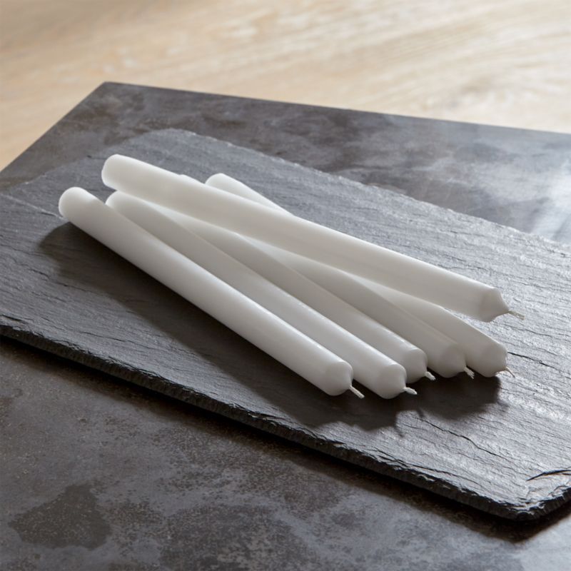 12" White Taper Candles, Set of 6 + Reviews | Crate and Barrel | Crate & Barrel