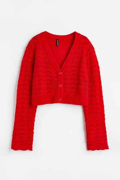 Pointelle-knit Crop Cardigan | H&M (US + CA)
