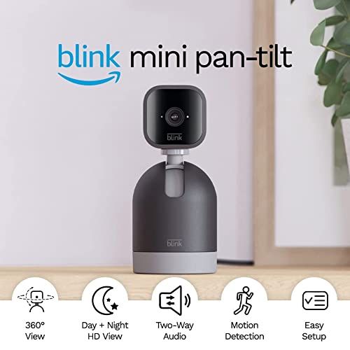 Blink Mini Pan-Tilt Camera | Rotating indoor plug-in smart security camera, two-way audio, HD vid... | Amazon (US)