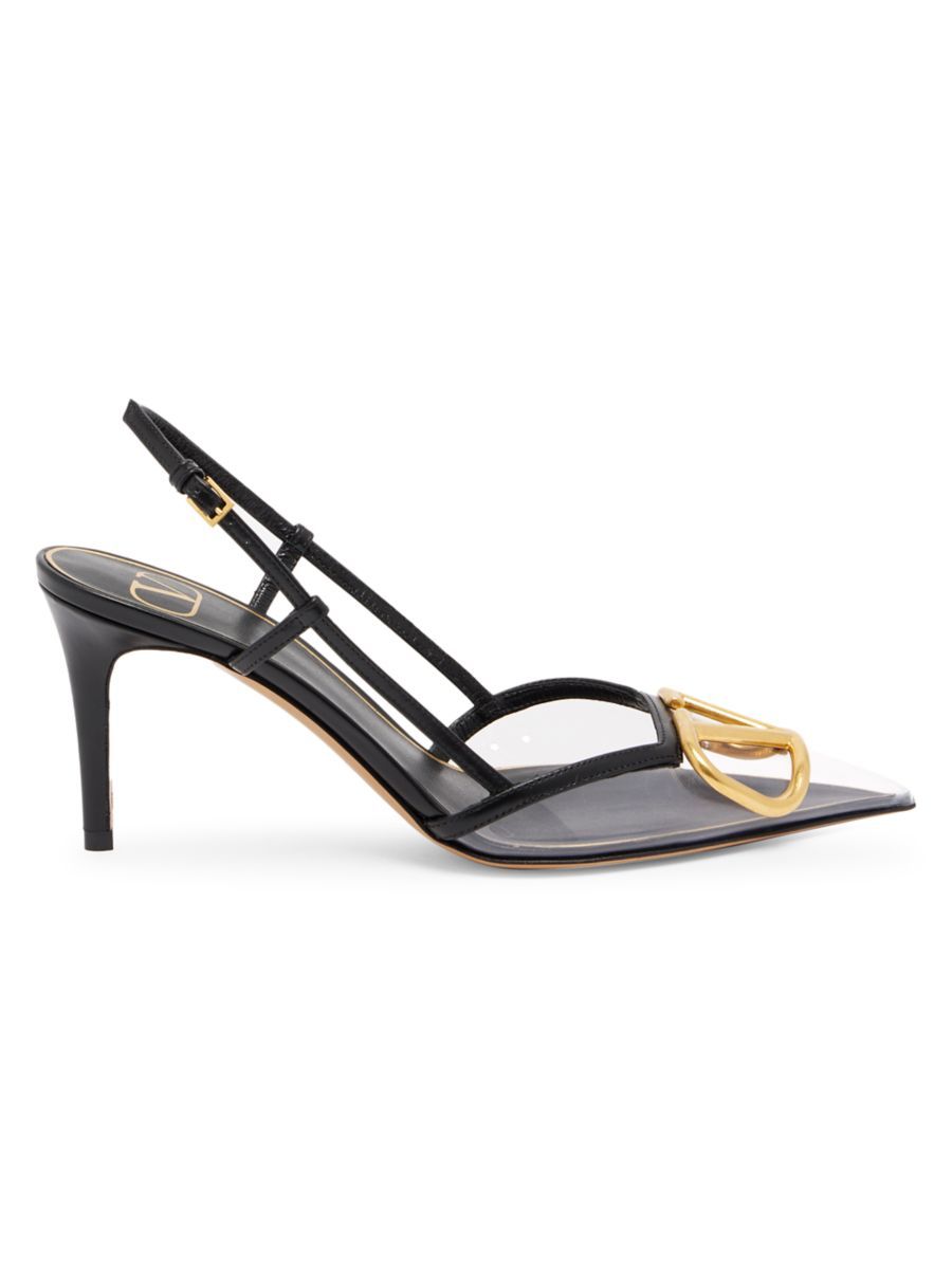 Signature VLogo Slingback Sandals | Saks Fifth Avenue