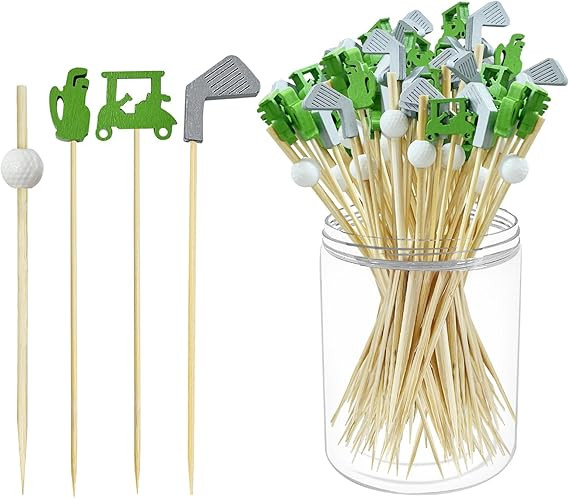 200Pcs Golf Cocktail Picks,4.7 Inch Golf Theme Decorative End Cocktail Skewers Sandwich Fruit Too... | Amazon (US)