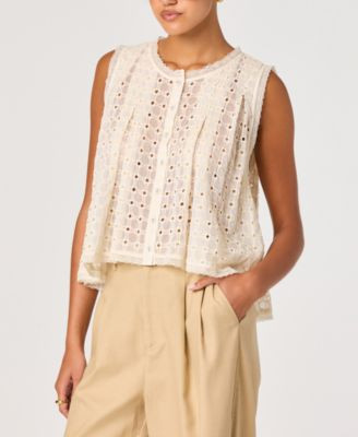 Women's Alisa Sleeveless Crew Neck Top | Macy's