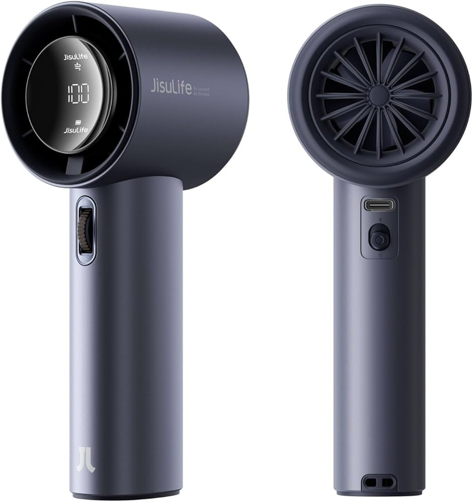 JISULIFE Portable Handheld Fan, Speed(1-100) Adjustable Turbo Mini and 3600mAh Battery Rechargeab... | Amazon (US)