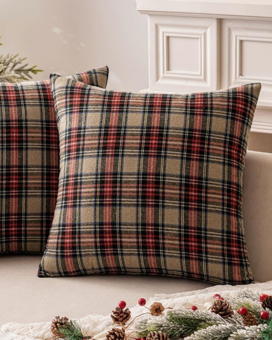 Cutie Plaid Christmas pillow Covers- comes in multiples colors and sizes! 🌲

#LTKHoliday #LTKfindsunder50 #LTKhome