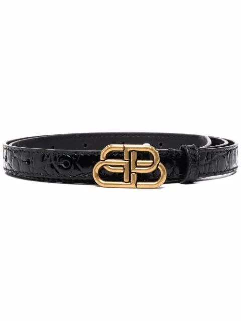 Balenciaga logo-buckle Belt - Farfetch | Farfetch Global