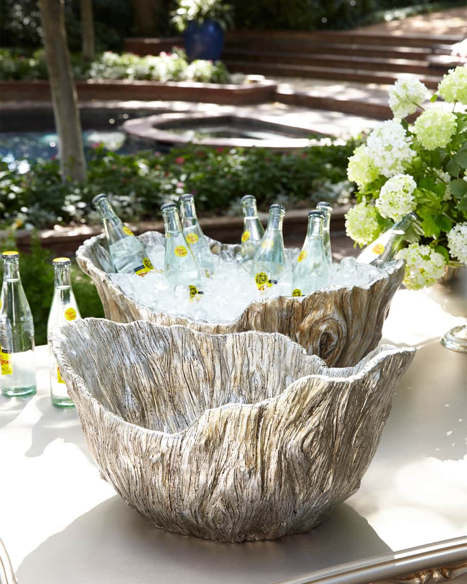 Faux Bois Large Nested Drink Tubs, Set of 2 | Neiman Marcus