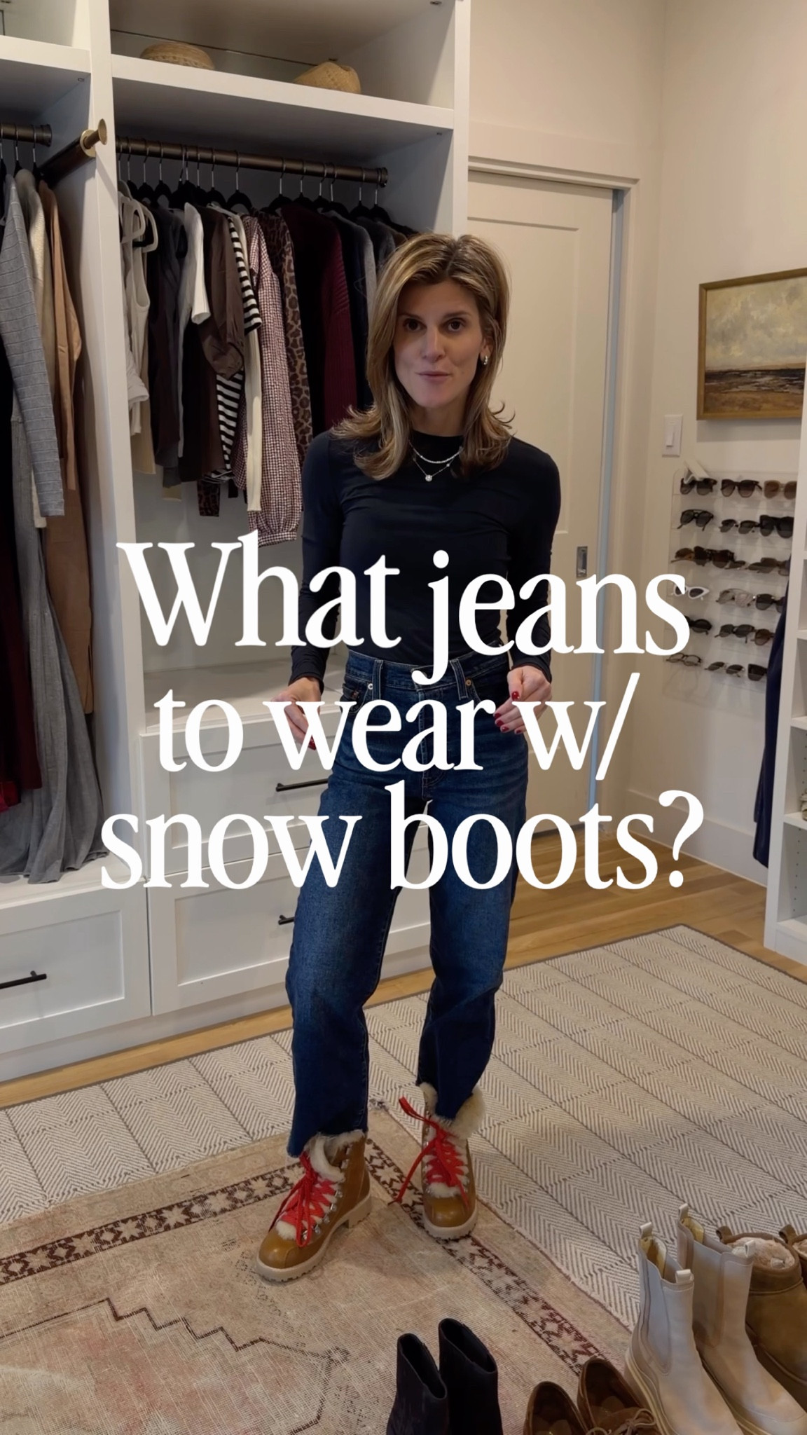 What jeans to wear with snow boots?! In my opinion cropped wide leg, full length straight, flare/bootcut and skinny jeans all work! 
