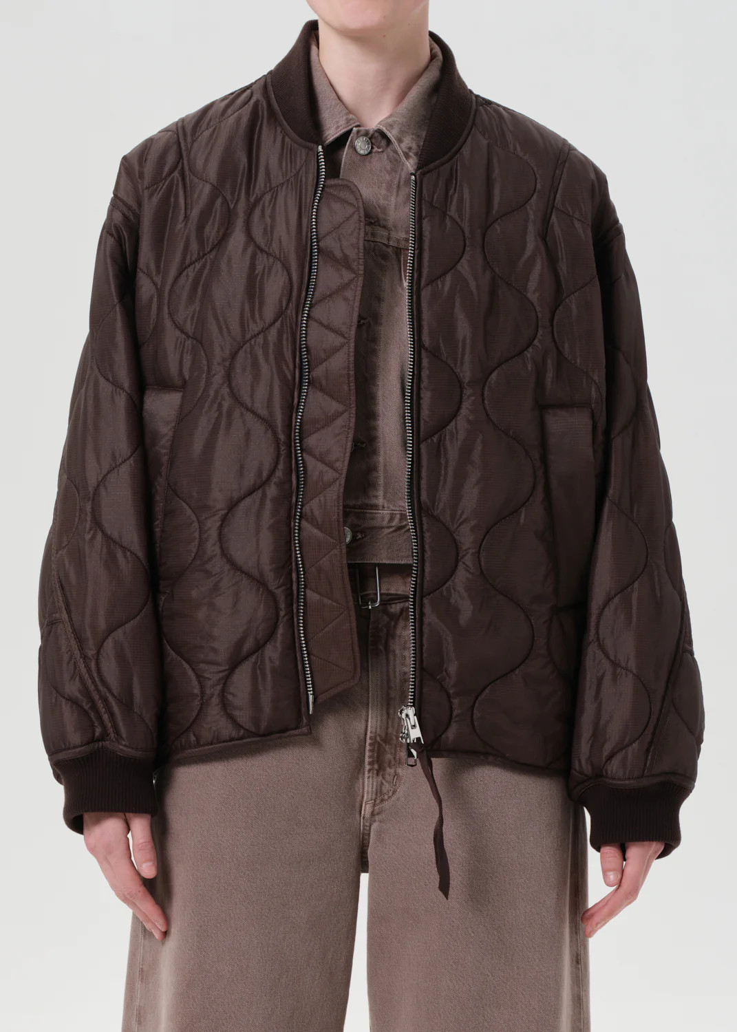 Isla Quilted Jacket in Bourbon | AGOLDE