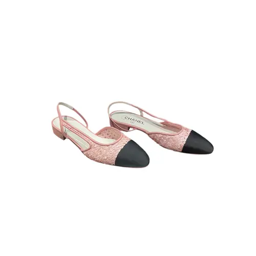 Leather flats Chanel Pink size 40 EU in Leather - 34723452 | Vestiaire Collective (Global)