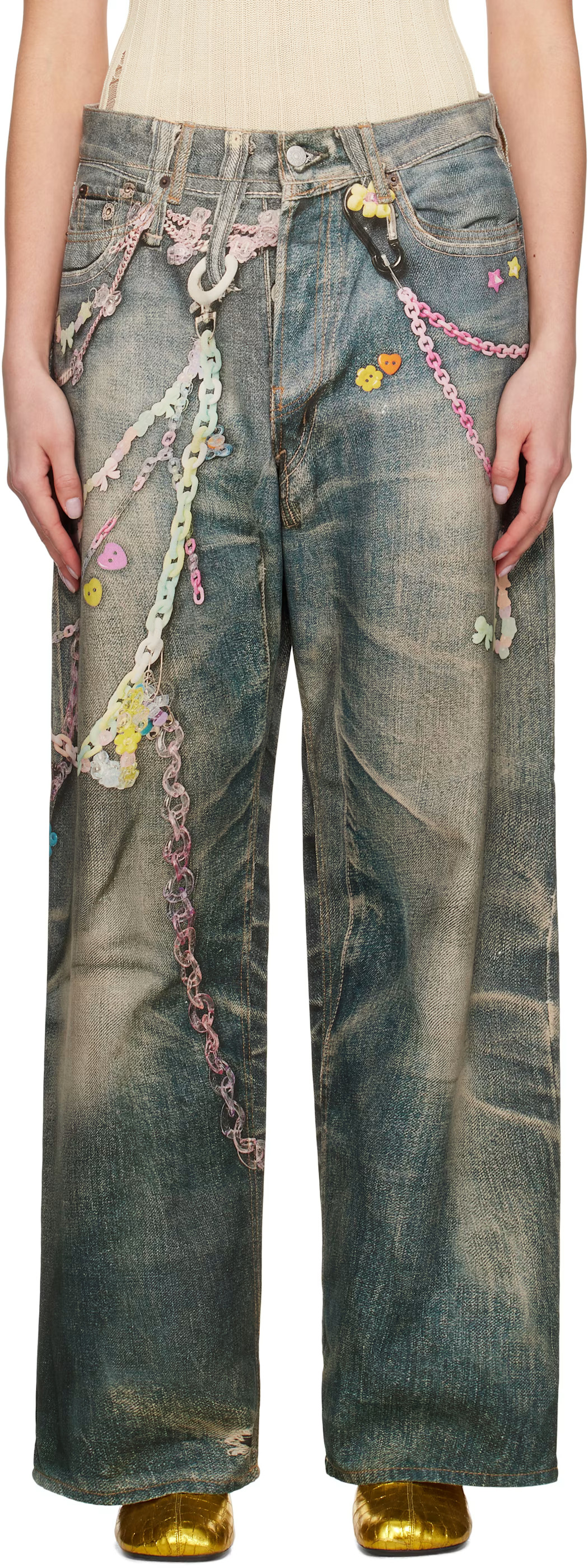 Acne Studios - Blue Baggy Fit 1981F Jeans | SSENSE