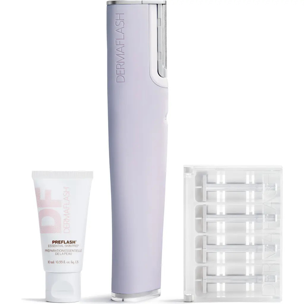 DERMAFLASH LUXE+ Advanced Sonic Dermaplaning & Peach Fuzz Removal Set in Lilac at Nordstrom | Nordstrom