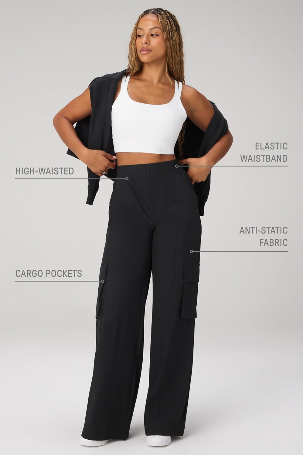 Downtown Wide Leg Cargo Pant | Fabletics