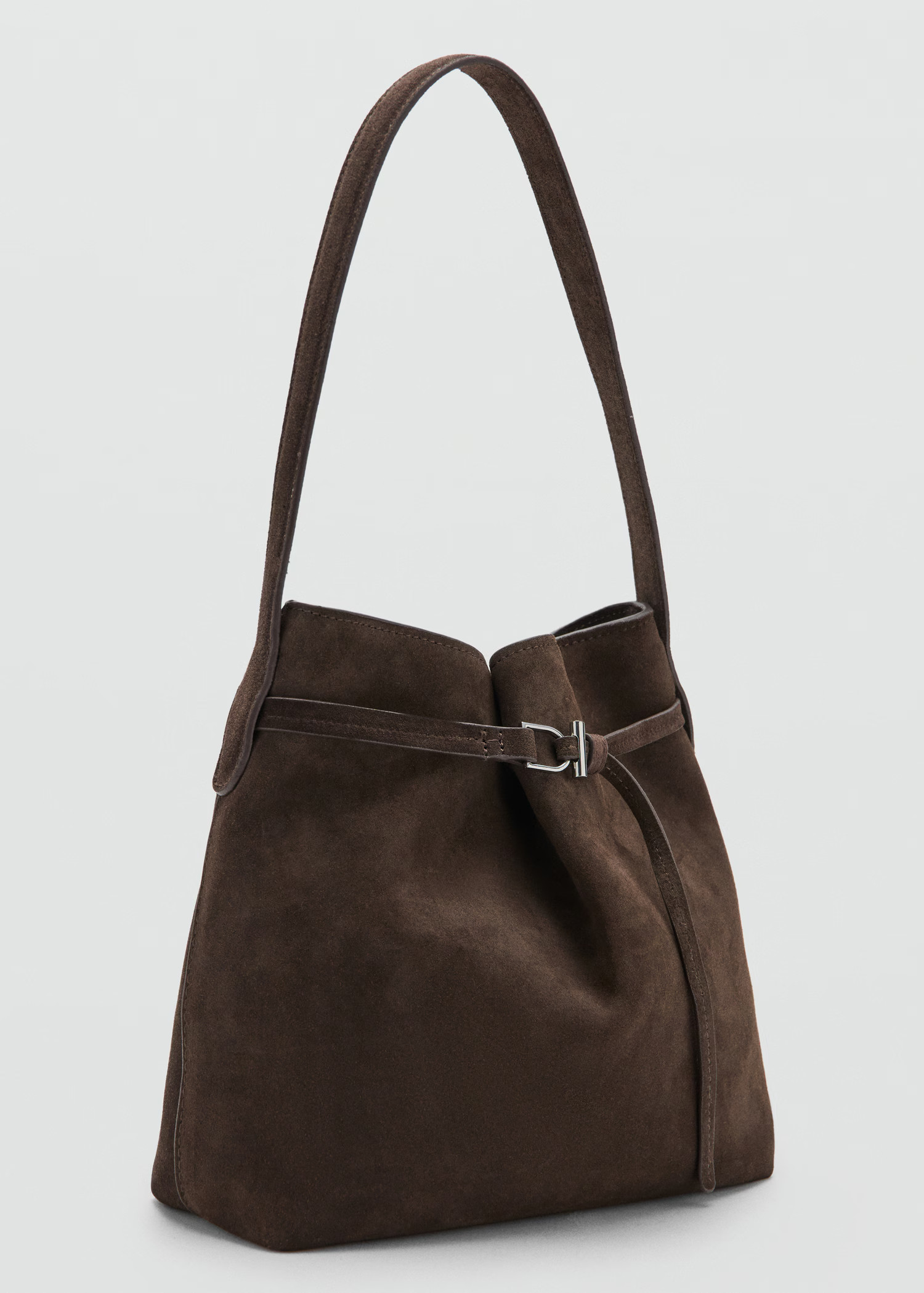 Bucket-Bag aus Rauleder mit Schnalle - Damen | MANGO Österreich | Mango EU