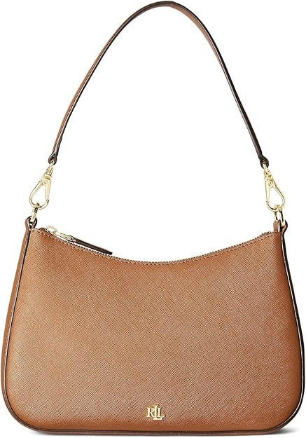 Lauren Ralph Lauren Crosshatch Leather Medium Danni Shoulder Bag | Amazon (US)