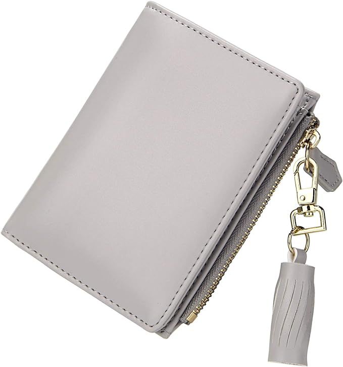 GEEAD Small Wallets for Women Bifold Slim Coin Purse Zipper ID Card Holder | Amazon (US)