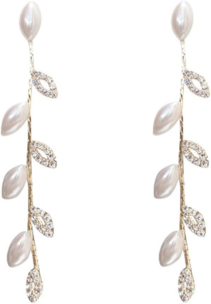 Wedding Earrings for Brides、Bridal Bridesmaid Earrings for Wedding Crystal Cubic Zirconia Brida... | Amazon (US)