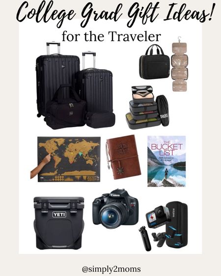 Check out thes fun college graduation gift ideas for the traveler. Everything from suitcases, tolietry bags and packing cubes to camera and go pro. A quality cooler for the adventure seeker. Books and more. #collegegraduation 

#LTKtravel #LTKFind #LTKGiftGuide
