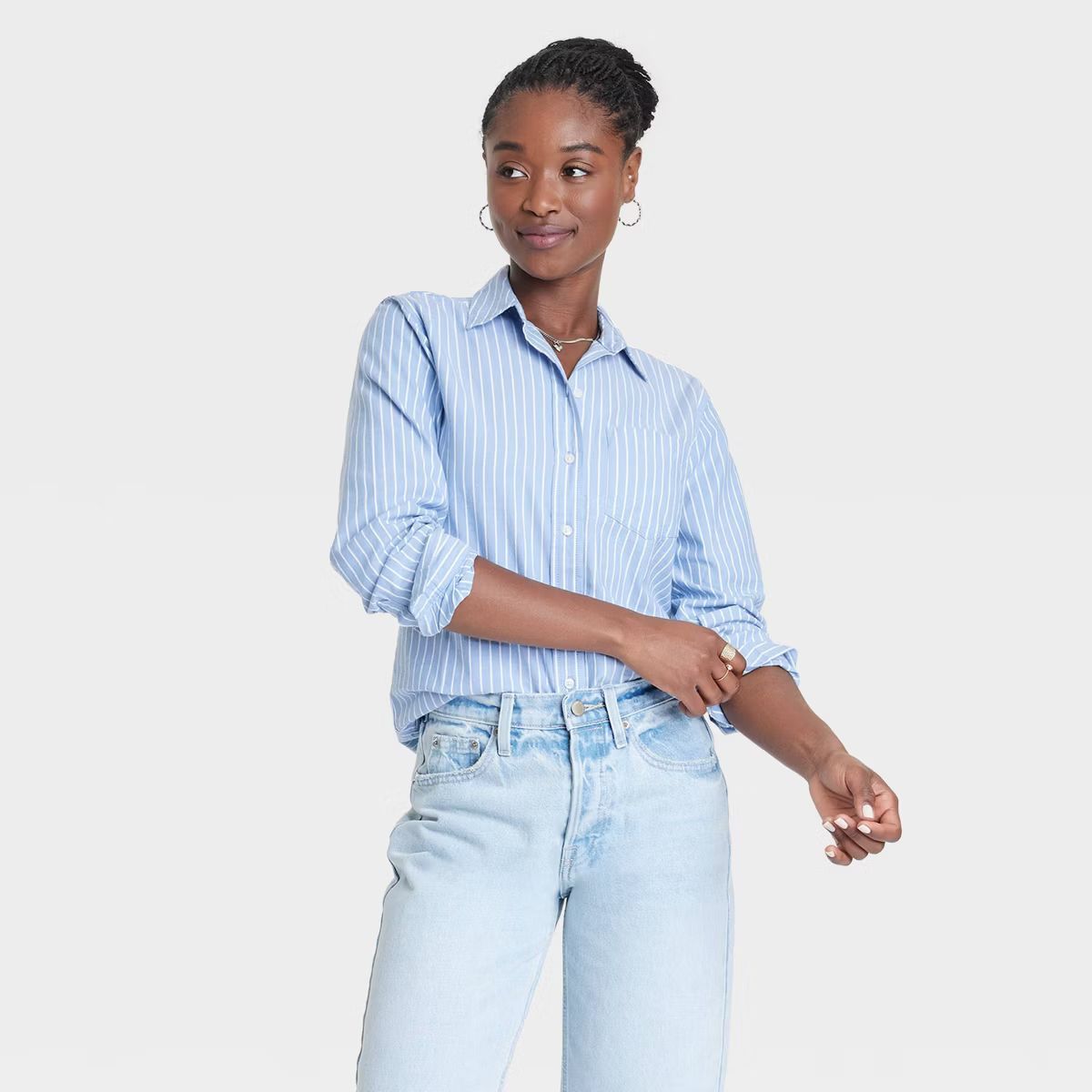 Women's Long Sleeve Collared Button-Down Shirt - Universal Thread™ | Target