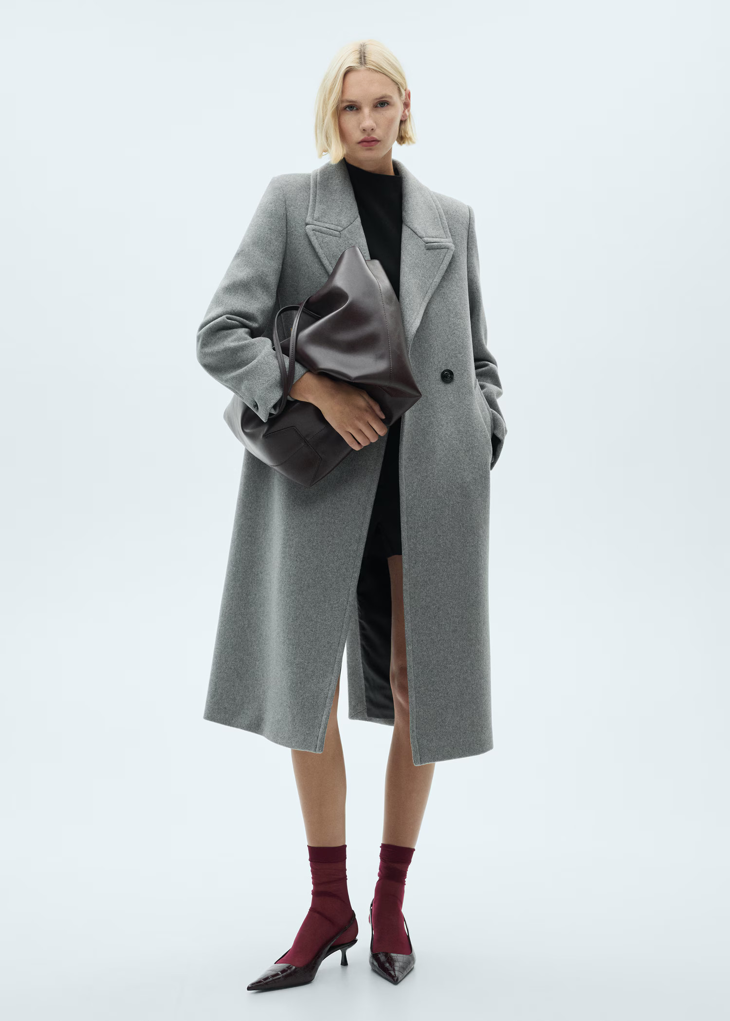 Lapels wool coat - Women | MANGO USA | Mango (US/MX/AU)
