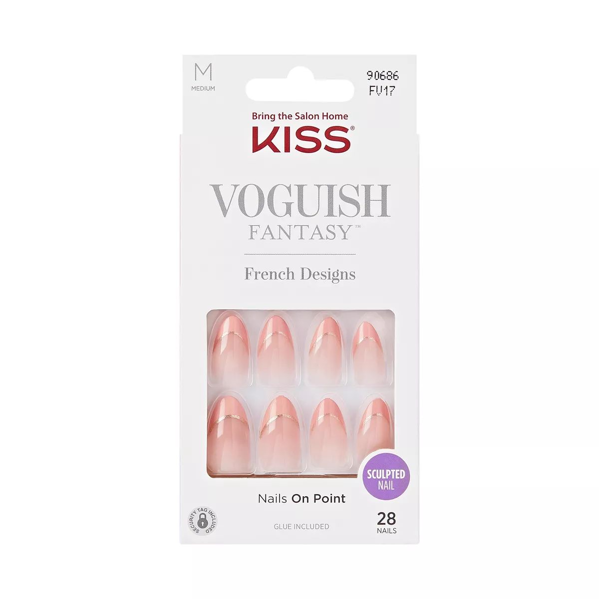 KISS Products Voguish Fantasy French Fake Nails - Eclatant - 31ct | Target