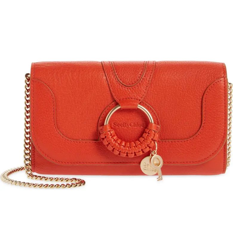 Hana Large Leather Wallet on a Chain | Nordstrom