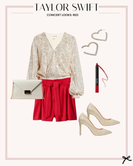 Taylor Swift concert look inspired by the Red album. I love these red shorts and gold pumps! 

#LTKFind #LTKstyletip #LTKbeauty