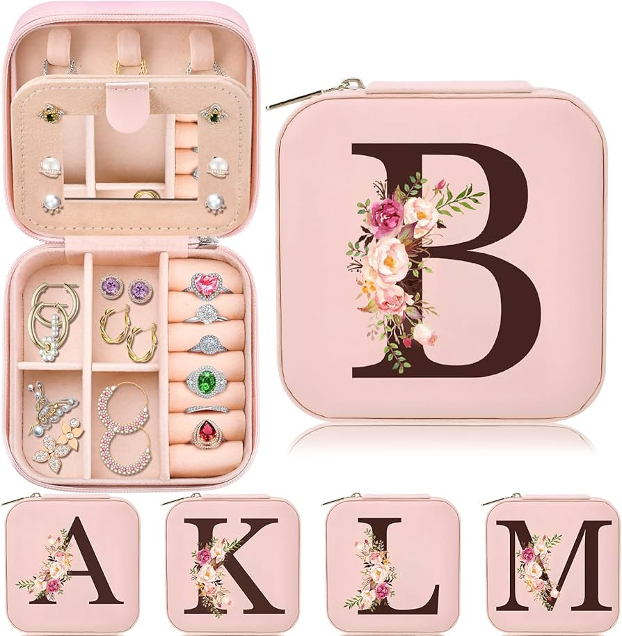 Christmas Gifts for Teen Girls, Travel Jewelry Case Box Organizer Personalized Gifts for Mom Wife... | Amazon (US)