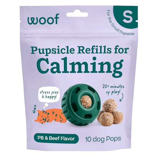 WOOF Pupsicle Refill Pops for Calming - Long-Lasting Refills for The Pupsicle Toy to Promote Calm - Calming Dog Treats - Magnesium for Dogs- Small Pops - 10 Count | Amazon (US)