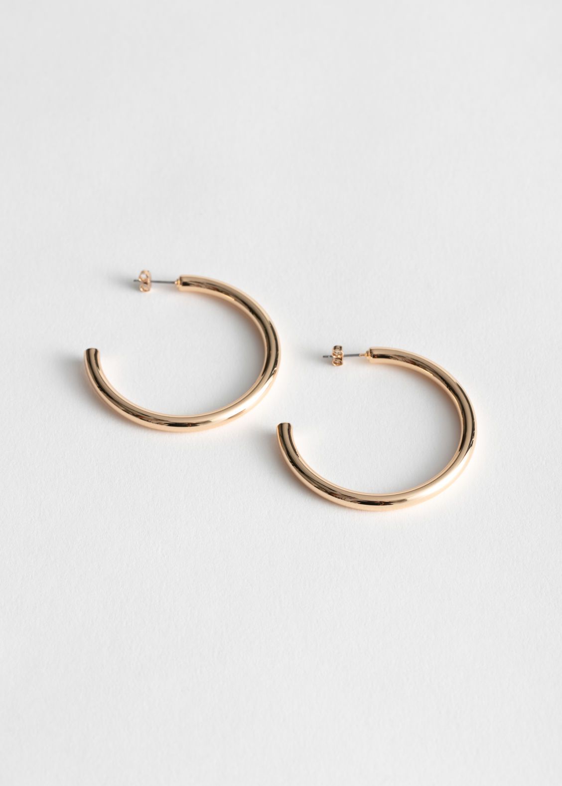 Thick Glossy Hoop Earrings - Gold | & Other Stories (EU + UK)